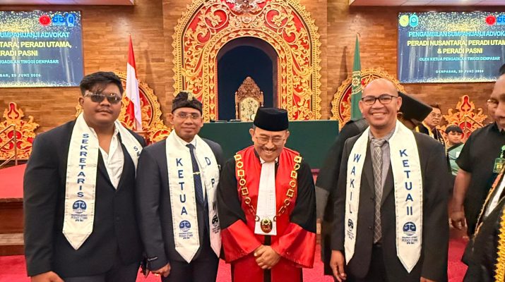Peradi Utama Bali Gelar Penyumpahan Advokat Baru di Pengadilan Tinggi Denpasar, Tekankan Komitmen Bantu Masyarakat Lemah